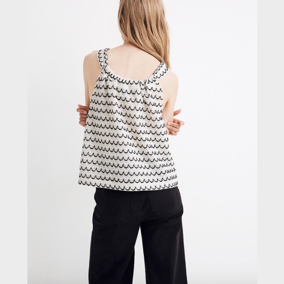 Madewell Texture & Thread Button-Front Swing Tank - Picture 2 of 6